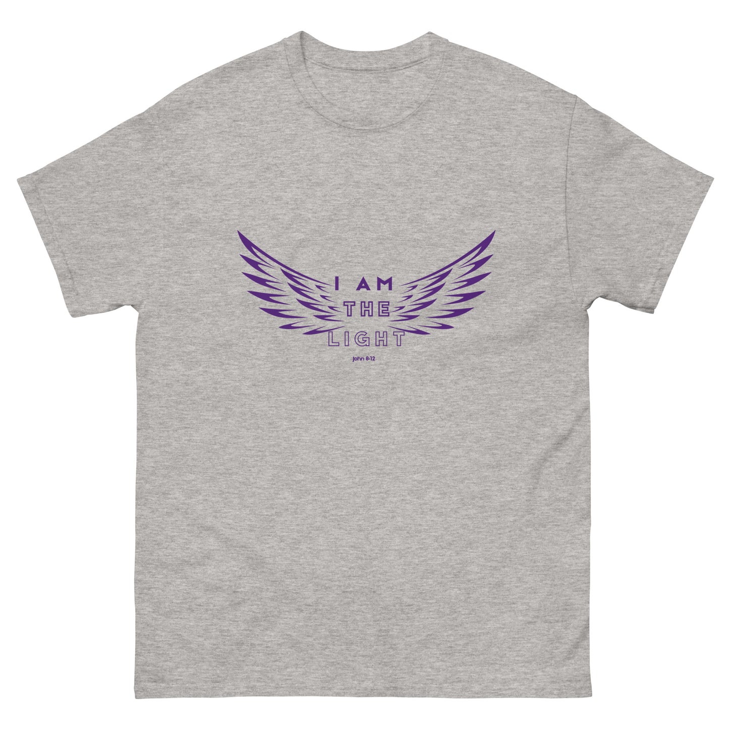 Grey & Purple - Men's Classic "I Am The Light" tee