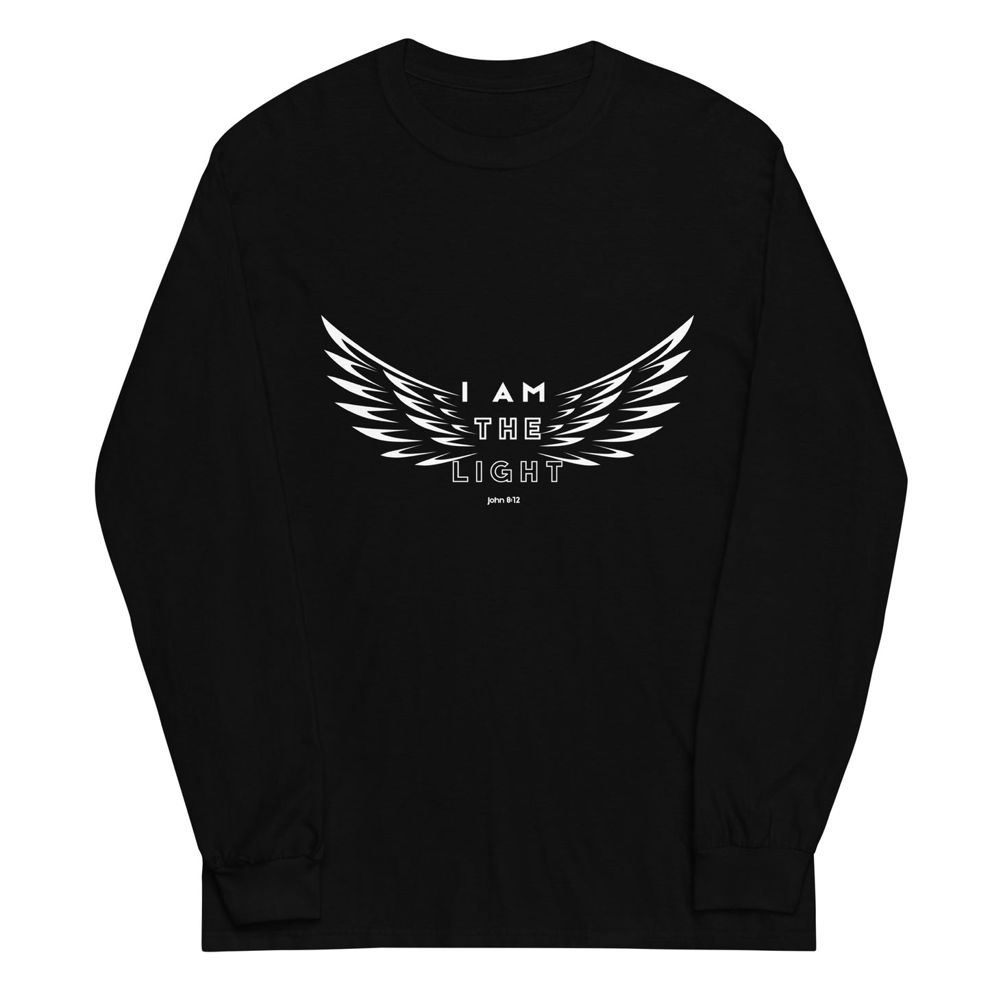 Black & White - Men’s Long Sleeve "I Am The Light" Shirt